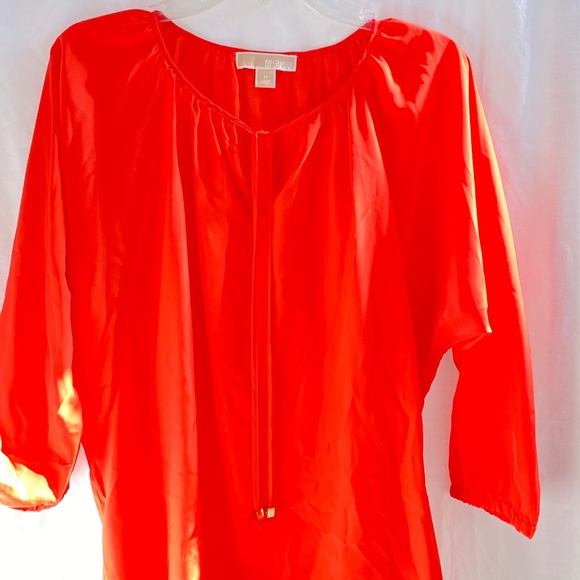 Michael Kors Coral Peasant Style - Shirt - Top - Blouse Size: Medium - Picture 5 of 13